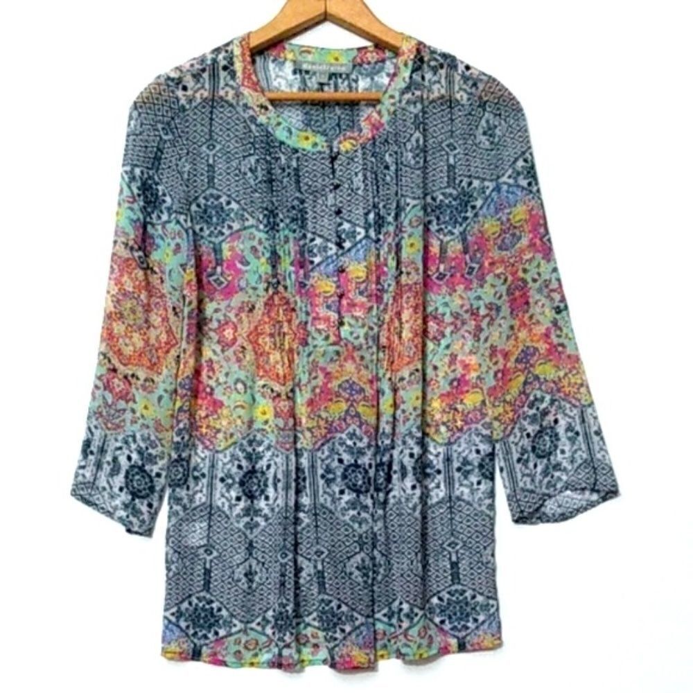 Daniel Rainn Multicolor Floral Boho Top - XS - Picture 1 of 8